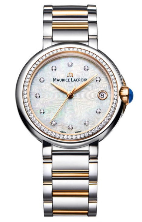 Maurice Lacroix Fiaba Date Diamonds White Mother of Pearl Dial Two Tone Steel Strap Watch for Women - FA1007-PVP23-170-1 Buy Now By Maurice Lacroix