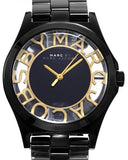 Marc Jacobs Henry Transparent Black Dial Black Steel Strap Watch for Women - MBM3255 Buy Now By Marc Jacobs