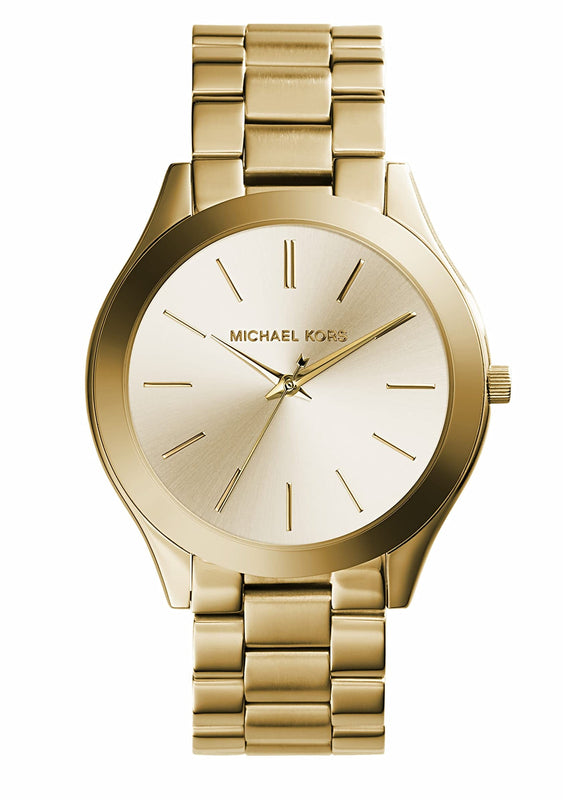 Michael Kors Slim Runway Gold Dial Gold Stainless Steel Strap Watch for Women - MK3179 Buy Now By Michael Kors