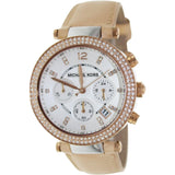 Michael Kors Parker Chronograph White Dial Tan Leather Strap Watch for Women - MK5633 Buy Now By Michael Kors