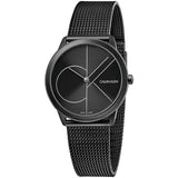 Calvin Klein Minimal Black Dial Black Mesh Bracelet Watch for Women - K3M5245X Buy Now By Calvin Klein