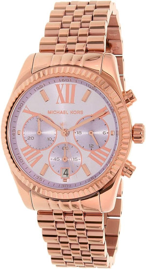 Michael Kors Lexington Purple Dial Rose Gold Steel Strap Watch For Women - MK6207 Buy Now By Michael Kors