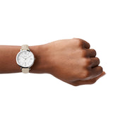 Fossil Jacqueline White Dial Beige Leather Strap Watch for Women - ES3793 Buy Now By Fossil