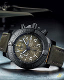 Breitling Avenger Chronograph 45mm Green Dial Green Nylon Strap Watch for Men - V13317101L1X1 Buy Now By Breitling