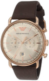 Emporio Armani Aviator Grey Dial Brown Leather Strap Watch For Men - AR11106 Buy Now By Emporio Armani