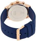 Guess Solar White Rose Gold Dial Blue Rubber Strap Watch For Women - W1135L3 Buy Now By Guess