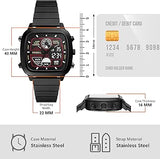 Fossil Retro Analog-Digital Black Dial Black Steel Strap Watch for Men - FS5891 Buy Now By Fossil