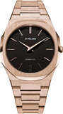 D1 Milano Ultra Thin Black Dial Gold Steel Strap Watch for Men - D1-UTBJ42 Authentic Buy Shop Now