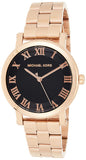 Michael Kors Noire Black Dial Rose Gold Steel Strap Watch for Women - MK3585 Buy Now By Michael Kors