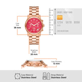 Michael Kors Runway Chronograph Pink Dial Rose Gold Steel Strap Watch For Women - MK7352 Buy Now By Michael Kors