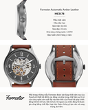 Fossil Forrester Automatic Skeleton Grey Dial Brown Leather Strap Watch for Men - ME3178 Buy Now By Fossil