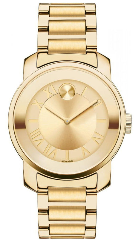 Movado Bold Gold Dial Gold Steel Strap Watch for Women - 3600323 Buy Now By Movado