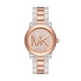 Michael Kors Runway Analog Crystals Rose Gold Dial Two Tone Steel Strap Watch for Women - MK7355 Buy Now By Michael Kors
