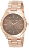 Michael Kors Slim Runway Brown Dial Rose Gold Stainless Steel Strap Watch for Women - MK3181 Buy Now By Michael Kors