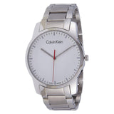 Calvin Klein City Quartz White Dial Silver Steel Strap Watch for Men - K2G2G1Z6 Buy Now By Calvin Klein