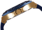 Guess Force Blue & Rose Gold Dial Blue Silicone Strap Watch For Men - W0674G2 Buy Now By Guess