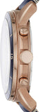 Fossil Grant Sport Chronograph Blue Dial Blue Leather Strap Watch for Men - FS5237 Buy Now By Fossil