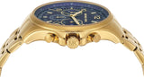 Michael Kors Pilot Quartz Blue Dial Gold Steel Strap Watch For Men - MK9125 Buy Now By Michael Kors