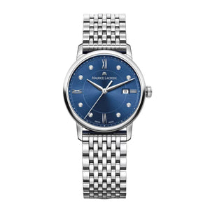 Maurice Lacroix Eliros Diamonds Blue Dial Silver Steel Strap Watch For Women - EL1094-SS002-450-1 Buy Now By Maurice Lacroix