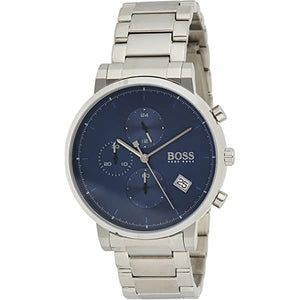 Hugo Boss Integrity Blue Dial Silver Steel Strap Watch for Men - 1513779 Buy Now By Hugo Boss