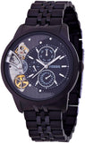 Fossil Townsman Mechanical Black Dial Black Steel Strap Watch for Men - ME1136 Buy Now By Fossil