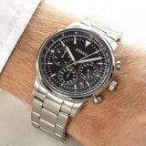 Fossil Goodwin Chronograph Black Dial Silver Steel Strap Watch for Men - FS5412 Buy Now By Fossil