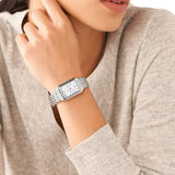 Fossil Raquel Three Hand Date White Dial Silver Steel Strap Watch for Women - ES5221 Buy Now By Fossil