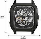 Fossil Inscription Automatic Skeleton Black Dial Black Steel Strap Watch for Men - BQ2574 Buy Now By Fossil