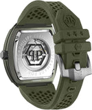 Philipp Plein The Skeleton Green Dial Green Silicone Strap Watch for Men- PWVBA0223 Authentic Buy Shop Now