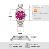 Michael Kors Lexington Three-Hand Pink Dial Silver Steel Strap Watch For Women - MK7443 Buy Now By Michael Kors