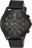 Tommy Hilfiger Lars Chronograph Black Dial Black Leather Strap Watch For Men - 1792062 Buy Now By Tommy Hilfiger