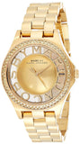 Marc Jacobs Henry Transparent Gold Dial Gold Steel Strap Watch for Women - MBM3338