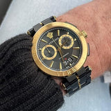 Versace Aion Chronograph Black Dial Black Steel Strap Watch for Men - VE1D01620 Buy Now By Versace