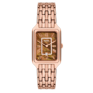 Fossil Raquel Three Hand Date Brown Dial Rose Gold Steel Strap Watch For Women - ES5323 Buy Now By Fossil