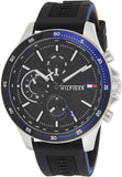 Tommy Hilfiger Bank Quartz Black Dial Black Rubber Strap Watch for Men - 1791724 Buy Now By Tommy Hilfiger