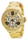 Michael Kors Wren Chronograph Crystal Pave Gold Dial Gold Steel Strap Watch for Women - MK6095 Buy Now By Michael Kors
