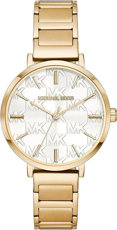 Michael Kors Addyson Three-Hand White Dial Gold Steel Strap Watch for Women - MK4712 Buy Now By Michael Kors