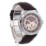 Bulova Classic Skeleton Automatic Brown Dial Brown Leather Strap Watch for Men - 96A120 Buy Now By Bulova