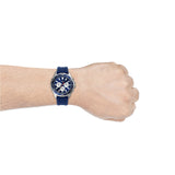 Fossil Garrett Chronograph Blue Dial Blue Rubber Strap Watch for Men - FS5709 Buy Now By Fossil