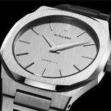 D1 Milano Ultra Thin Linen White Dial Silver Steel Strap Watch for Unisex - D1-UTBJ23 Authentic Buy Shop Now