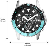 Fossil FB-01 Chronograph Black Dial Silver Steel Strap Watch for Men - FS5827 Buy Now By Fossil