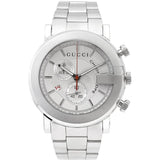 Gucci G Chrono Chronograph White Dial Silver Steel Strap Watch For Men - YA101339 Buy Now By Gucci