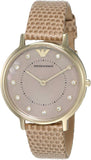 Emporio Armani Kappa Quartz Mother of Pearl Taupe Dial Brown Leather Strap Watch For Men - AR11151 Buy Now By Emporio Armani