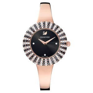 Swarovski Crystal Rose Black Dial Rose Gold Steel Strap Watch for Women - 5484050 Buy Now By Swarovski