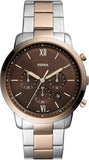 Fossil Neutra Chronograph Brown Dial Two Tone Steel Strap Watch for Men - FS5869 Buy Now By Fossil