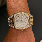 Bulova Phantom Crystal Silver Dial Two Tone Steel Strap Watch for Men - 98B323 Buy Now By Bulova