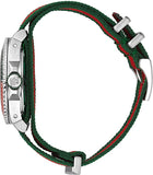 Gucci Dive Quartz Green Dial Two Tone NATO Strap Watch For Men - YA136339 Buy Now By Gucci