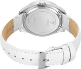 Guess Rosette Analog White Dial White Leather Strap Watch For Women - W75043L1 Buy Now By Guess