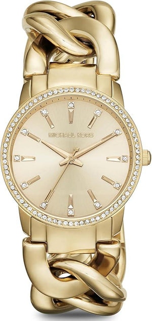 Michael Kors Nini Three Hand Gold Dial Gold Steel Strap Watch For Women - MK3235 Buy Now By Michael Kors