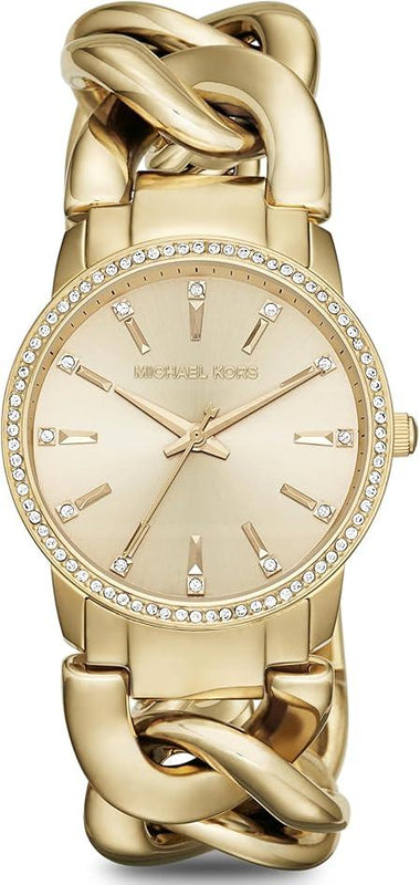 Michael Kors Nini Three Hand Gold Dial Gold Steel Strap Watch For Women - MK3235 Buy Now By Michael Kors